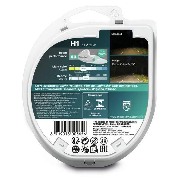 Ampoules Philips X-tremeVision Pro150 H7